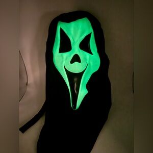Scream Mask Ghostface Fun World Div Chin Stamp Cotton Happy Ghost 90s Glow VTG